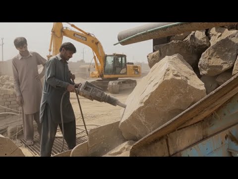 "Huge Rocks Crushing Process. Super Satisfying Stone Crushing Process by Jaw Crusher #rockcrusher"