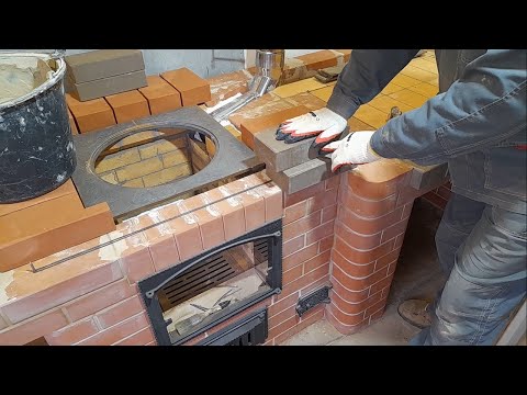 Тонкости печного дела (2 часть), мангал с электрическим вертелом, печь под казан