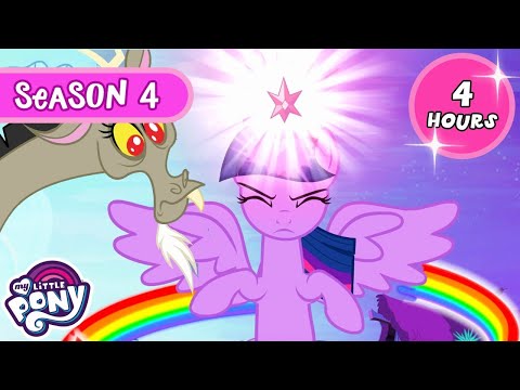 SEASON 4 MINI MOVIE 😱💖| 4 HOURS | My Little Pony: Friendship is Magic | Mega Compilation 🎥 |