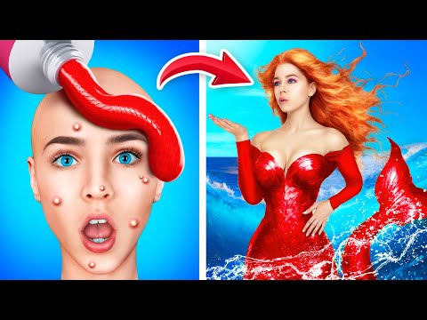 Из Ботанши в Красотку Русалку! Экстремальное Перевоплощение с Гаджетами из TikTok!
