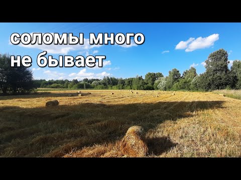 Заготовка соломы. Трактор Т25 и Пресс-подборщик YK0850