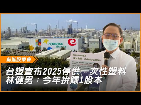 台塑宣布2025停供一次性塑料 林健男:今年拚賺1股本|前進股東會