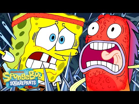 SpongeBob Characters Getting Hurt for 45 Minutes Straight 🤕 | @SpongeBobOfficial