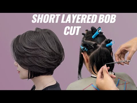 How to Cut a Perfect Short Layered Bob | Professional Short Layered Bob Tutorial (Step-by-Step)