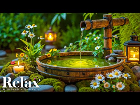 Relaxing Sleep Music + Bamboo Water Fountain 🌿 Insomnia Relief, Calm Anxiety & Deep Relaxation