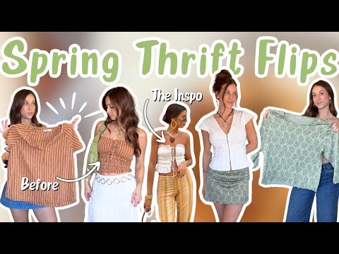 Giving My THRIFTED Clothes a SPRING Makeover! (Easy Clothing Alterations)