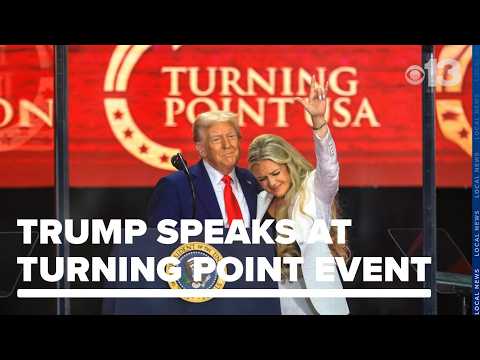 President Donald Trump speaks at Turning Point USA event in Phoenix
