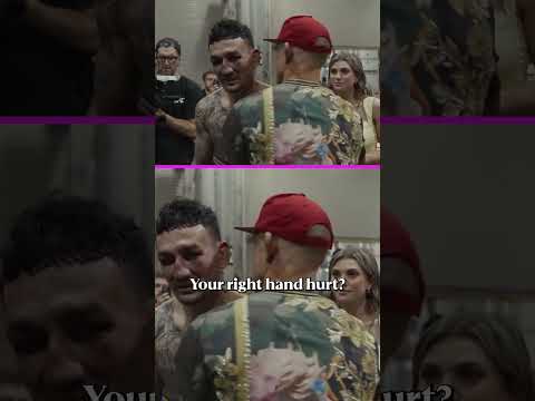 This moment between Max Holloway and Dustin Poirier after The Diamond's last dance 🥺