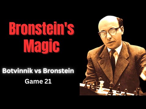 Chess Psychology: Confusing the Opponent by Mysterious Moves. Botvinnik vs Bronstein 1951. Game 21