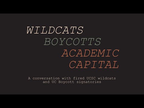 Moderated Conversation | Wildcats, Boycotts, and Academic Capital