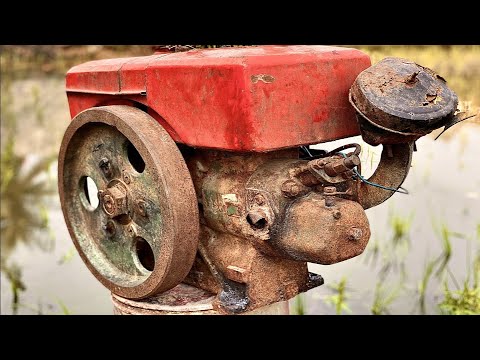 Full restoration of old D8 diesel engine | Repair and restore of abandoned D8 diesel engine
