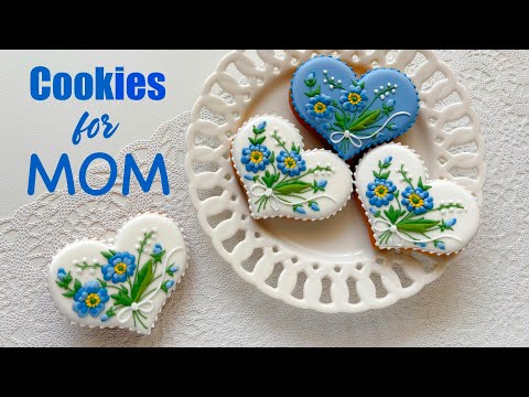 Cookies for mom. Beautiful floral design💙
