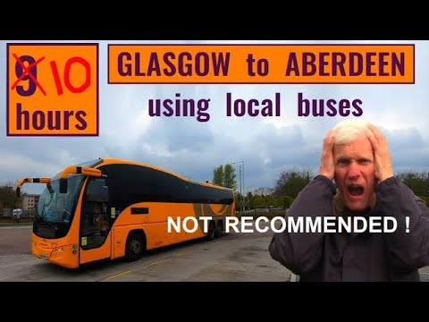 10 hours!! Glasgow to Aberdeen with McGills, Midland Bluebird and Stagecoach - seriously hard work.