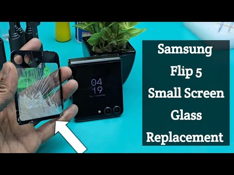 Samsung Galaxy Z Flip 5 Display Glass Change. Flip 5 Small screen Glass Replacement