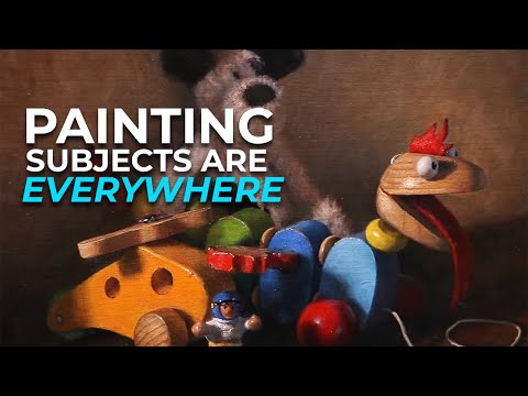 You are NOT lacking subject material | OIL PAINTING toy still life demonstration, colour mixing!