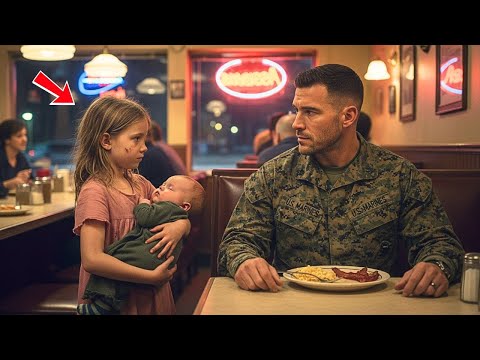 “Sir, Can We Eat the Leftovers?” A Poor Girl Asks—What the Marine and His K9 Do Next Stuns Everyone…
