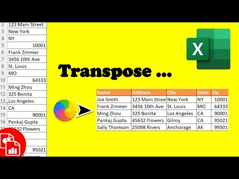 Convert One Column Address List Same & Different Row Amounts