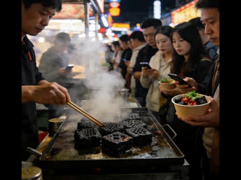 又黑又臭的臭豆腐美食你敢吃吗？