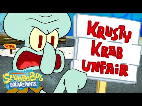 Squidward Hating His Job for 60 Minutes Straight π€ | SpongeBob