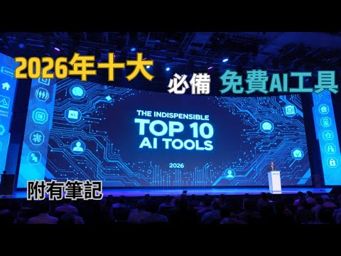 【AI入門教學】(廣東話) EP2 - 2026年十大必備免費 AI 工具 | #HD影片生成 #AI創作工具 #AI工作效率 #AI免費資源