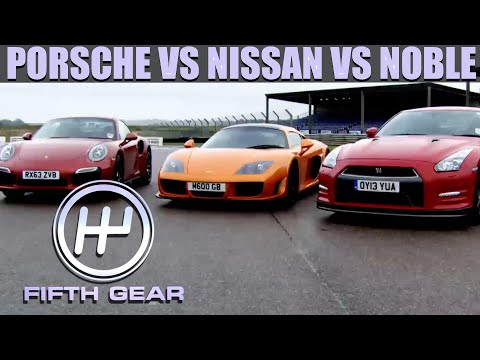 Porsche 911 Turbo S vs Nissan GT-R vs Noble M600 | Fifth Gear
