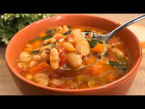 My Italian friend gave me a recipe for Easy Bean Soup! So delicious you'll want more!
