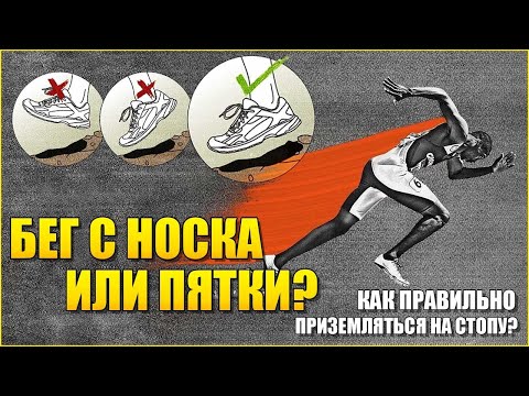 👟Бег с носка или с пятки? Как правильно приземляться на стопу? | Техника бега