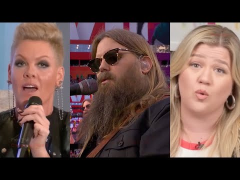 Pink, Kelly Clarkson React To Chris Stapleton's Super Bowl Anthem