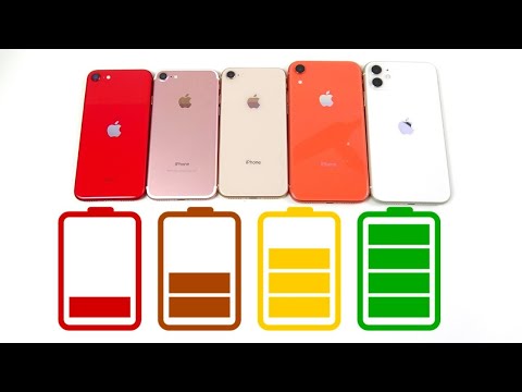 iPhone SE 2020 vs iPhone 7 vs iPhone 8 vs iPhone XR vs iPhone 11 Battery Drain Test!