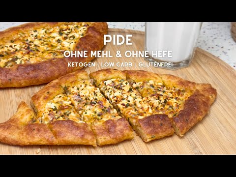 Turkish Pide Recipe Without Flour & Without Yeast for Weight Loss | Keto Pide | Low Carb | Gluten...