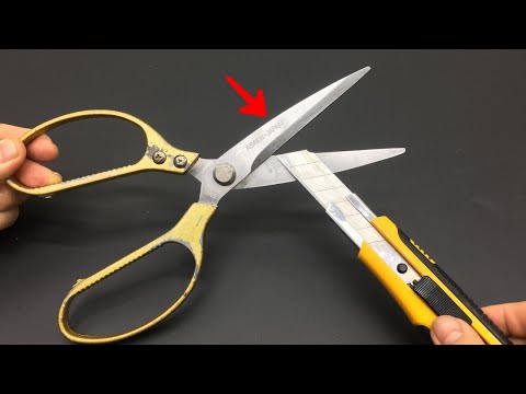 How To Sharpen Scissors Like A RAZOR! How to Remove Rust from Scissors!