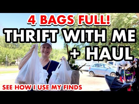 4 BAGS FULL! Let’s go THRIFTING FOR HOME DECOR! (Not at GOODWILL) THRIFT WITH ME & THRIFT HAUL