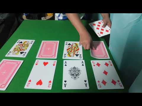 Pasensya na masyadong maliit ang mga baraha, para hindi niyo makita ang daya. #magic #viral