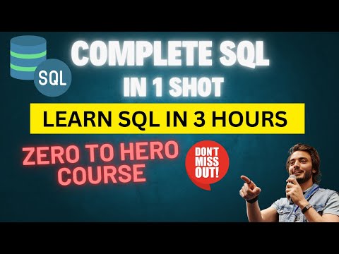 Learn Complete SQL in 3 Hours 🚀 | Complete Tutorial for Beginners | Oracle Database in 1 shot
