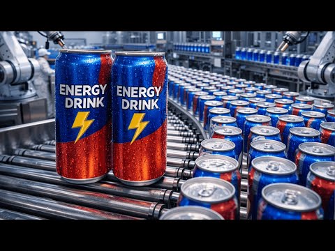 Inside an Energy Drink Factory β‘ | How Red Bull-Style Drinks Are Made