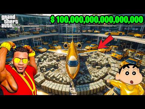 Shinchan AND Chop Leave House And Franklin Become Billionaire In GTA 5 // SumitOP