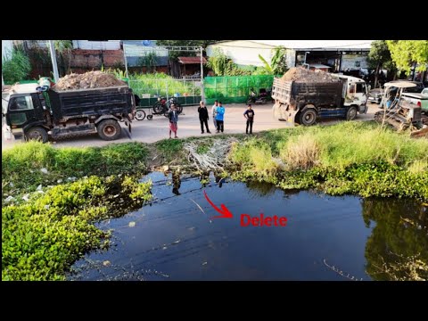 First Start a New Perfect PROJECT Transaction to Delete POND by Machinery Dozer Push Soils & Dump Tr