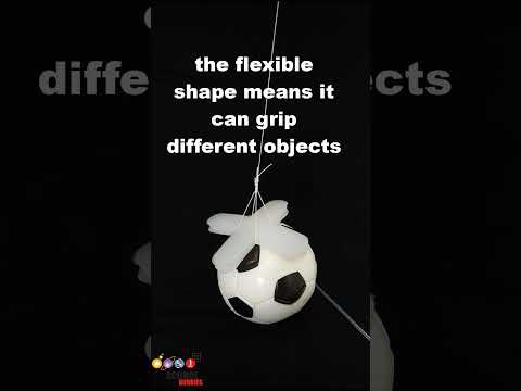 air-powered robot gripper grabs a soccer ball | science project