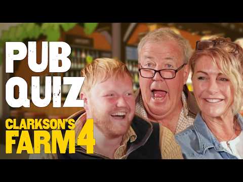 Jeremy Clarkson, Kaleb Cooper and Lisa Hogan Compete in a Clarkson's Farm Pub Quiz