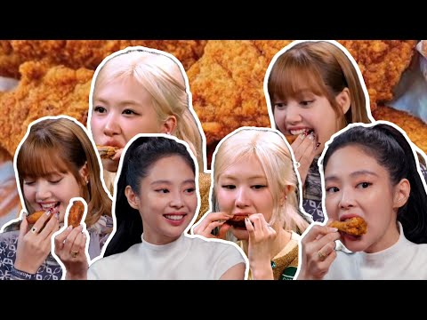 BLACKPINK JENNIE, ROSÈ, AND LISA EATS SPICY CHICKEN! BLACKPINK Eating Moments!