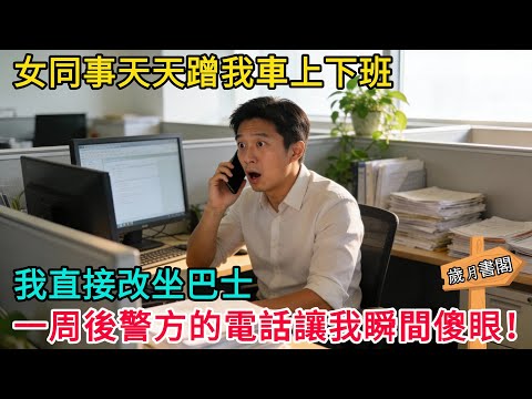 女同事天天蹭我車上下班，我直接改坐巴士，一周後警局的電話讓我瞬間傻眼！#情感故事 #故事頻道 #感人壹幕#溫情#溫情故事#正能量#故事#情感#中老年