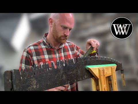 How to Sharpen a Crosscut Saw | Two Man and One Man