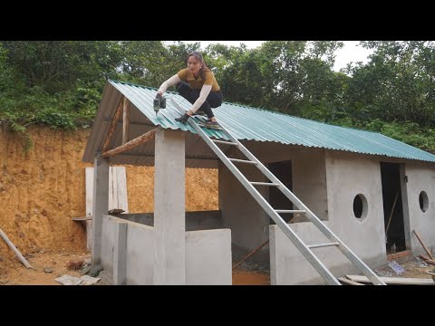 Buy corrugated iron and transport it home - Shoot iron roof for house - Farm to build a new house