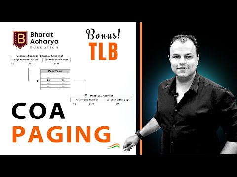 COA | Paging Explained in detail | Virtual Memory, TLB, Page Replacement | Bharat Acharya Education
