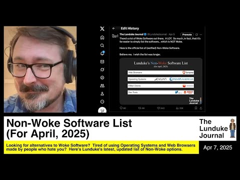 Non-Woke Software List (For April, 2025)