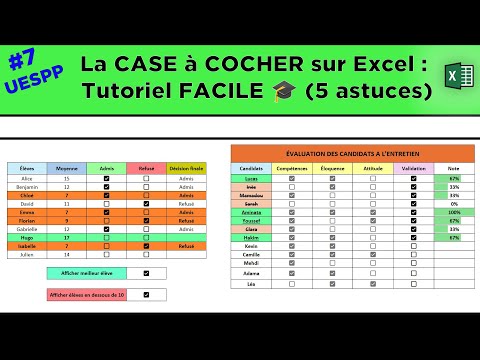 #7 Utiliser Excel à son plein potentiel - la case à cocher.