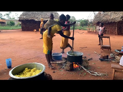 African Village Life #cooking Organic Village Food For Breakfast