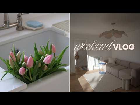 cosy weekend vlog ☁️ | Saturday morning at home + new sofa | silent vlog