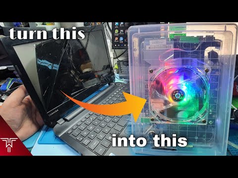 Broken Laptop  Convert into A Nice Desktop | Transform Old laptop into A Desktop DIY