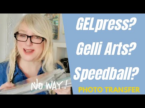 Gelli vs. Gelpress vs. Speedball : Which Gel Printing Plate is best for IMAGE TRANSFER?